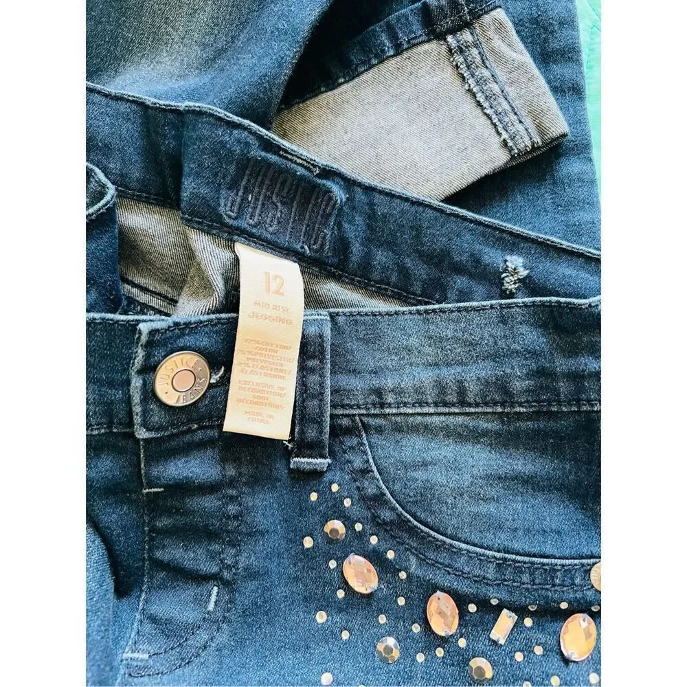 Justice Mid Rise Embellished Jegging‎